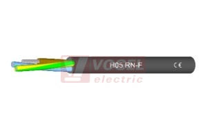 H05RR-F  2x  0,75 kabel pryžový (M,H)