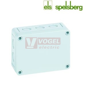 PS 1309-6-m   Plastová krabice TK 130x 94x 57mm, víko šedé, předlisy M, IP66, RAL7035, polystyrol