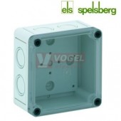 PS 99-6-tm Plastová krabice TK 94x 94x 57mm, víko průh.PC, předlisy M, IP66, RAL7035, polystyrol