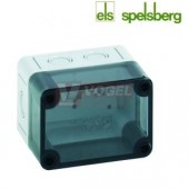 PS 97-8-tm Plastová krabice TK 94x 65x 81mm, víko průh.PC, předlisy M, IP66, RAL7035, polystyrol