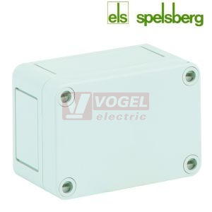 PS 97-6-o Plastová krabice TK 94x 65x 57mm, víko šedé, bez předlisů, IP66, RAL7035, polystyrol