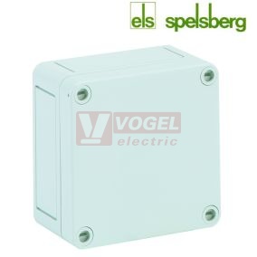 PS 99-6-o Plastová krabice TK 94x 94x 57mm, víko šedé, bez předlisů, IP66, RAL7035, polystyrol