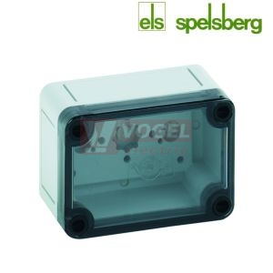 PS 97-6-to Plastová krabice TK 94x 65x 57mm, víko průh.PC, bez předlisů, IP66, RAL7035, polystyrol