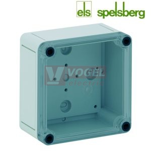 PS 99-6-to Plastová krabice TK 94x 94x 57mm, víko průh.PC, bez předlisů, IP66, RAL7035, polystyrol