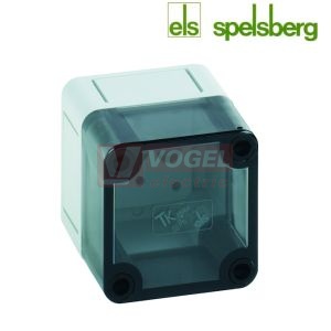PS 77-8-to  Plastová krabice TK 65x 65x 81mm, víko průh.PC, bez předlisů, IP66, RAL7035, polystyrol
