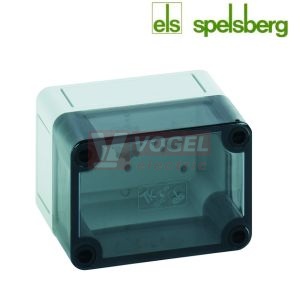 PS 97-8-to  Plastová krabice TK 94x 65x 81mm, víko průh.PC, bez předlisů, IP66, RAL7035, polystyrol