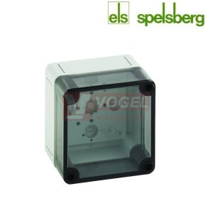 PS 99-8-to  Plastová krabice TK 94x 94x 81mm, víko průh.PC, bez předlisů, IP66, RAL7035, polystyrol