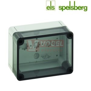 PS 1309-8-to  Plastová krabice TK 130x 94x 81mm, víko průh.PC, bez předlisů, IP66, RAL7035, polystyrol