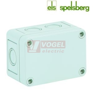 PC 97-6-m  Plastová krabice TK 94x 65x 57mm, víko šedé, předlisy M, IP66, RAL7035, polykarbonát
