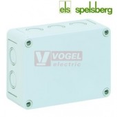 PC 1309-6-m Plastová krabice TK 130x 94x 57mm, víko šedé, předlisy M, IP66, RAL7035, polykarbonát