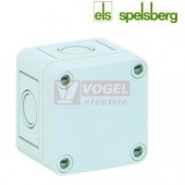 PC 77-8-m  Plastová krabice TK 65x 65x 81mm, víko šedé, předlisy M, IP66, RAL7035, polykarbonát