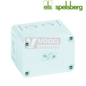 PC 97-8-m  Plastová krabice TK 94x 65x 81mm, víko šedé, předlisy M, IP66, RAL7035, polykarbonát