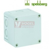 PC 99-8-m  Plastová krabice TK 94x 94x 81mm, víko šedé, předlisy M, IP66, RAL7035, polykarbonát