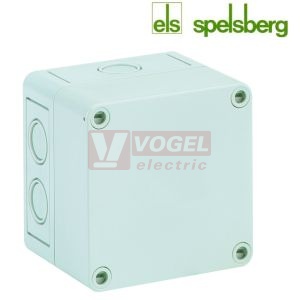 PC 99-8-m  Plastová krabice TK 94x 94x 81mm, víko šedé, předlisy M, IP66, RAL7035, polykarbonát