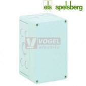 PC 1811-11-m Plastová krabice TK 180x110x111mm, víko šedé, předlisy M, IP66, RAL7035, polykarbonát