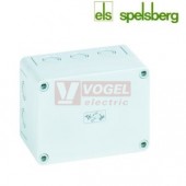 PC 1309-8-m  Plastová krabice TK 130x 94x 81mm, víko šedé, předlisy M, IP66, RAL7035, polykarbonát