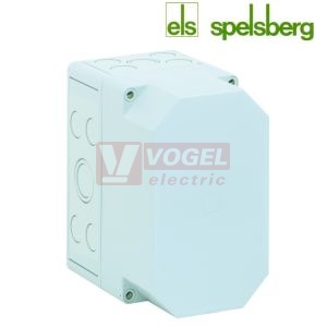 PC 1811-16-m  Plastová krabice TK 180x110x165mm, víko šedé, předlisy M, IP66, RAL7035, polykarbonát