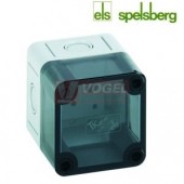 PC 77-8-tm Plastová krabice TK 65x 65x 81mm, víko průh, předlisy M, IP66, RAL7035, polykarbonát