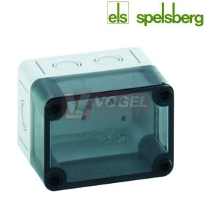 PC 97-8-tm Plastová krabice TK 94x 65x 81mm, víko průh, předlisy M, IP66, RAL7035, polykarbonát