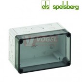 PC 1811-11-tm Plastová krabice TK 180x110x111mm, víko průh, předlisy M, IP66, RAL7035, polykarbonát