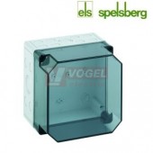 PC 1818-16-tm Plastová krabice TK 182x180x165mm, víko průh, předlisy M, IP66, RAL7035, polykarbonát