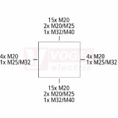 AKL 1-g  skříň plastová 300x150x132mm, IP65, bočnice s prolisy, polystyrol, plné víko, RAL7035