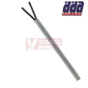YY-OZ  2x 0,75 kabel flexibilní PVC šedý, číslované žíly bez ZŽ