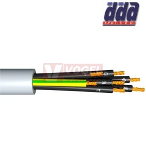 YY-JZ  4x 6,00 kabel flexibilní PVC šedý, číslované žíly se ZŽ
