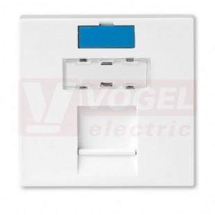 1711277-1 Modul zásuvkový 45x45 mm, pro 1x RJ45, se záclonkou, označovací ikony, bílá (RAL 9010)