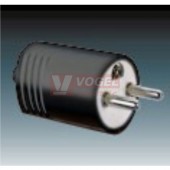 5534N-C02100 N Vidlice s přímým vývodem, 16A/250VAC, černá, max. 1,5mm2