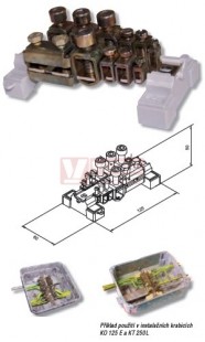 Svorkovnice ekvipotenciálová EPS 1 bez krytu (2x2,5-6, 4x4-16, 4x10-95mm2, 1x zem.pásek 30x4mm)