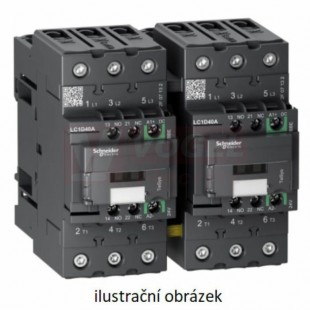 LC2D40AB7   Stykač reverzační Everlink 3P 40A AC-3,  24V AC 50/60Hz, pom.kont. 1Z+1V