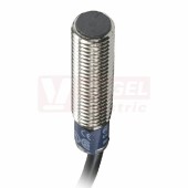 XS108B3PAL5 Indukční čidlo M8, PNP/NO, 12..24 VDC, mosaz, Sn=2,5mm, délka těla 33mm,stíněný, kabel 5m, IP65/67