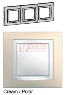MGU2006859 Unica Basic - Krycí rámeček trojnásobný, Cream/polar
