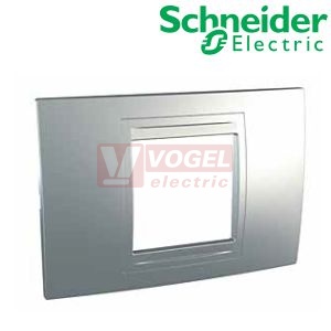 MGU410230 Unica Allegro - Krycí rámeček dvoumodulový, Aluminium