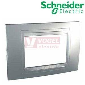 MGU410330 Unica Allegro - Krycí rámeček trojmodulový, Aluminium