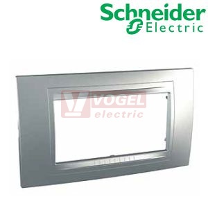 MGU410430 Unica Allegro - Krycí rámeček čtyřmodulový, Aluminium