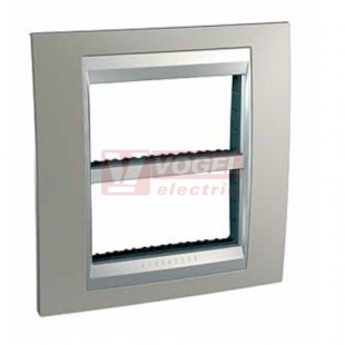 MGU49424039 Unica Top - Krycí rámeček 2x4 moduly, Nikl/Aluminium