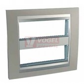 MGU49426039 Krycí rámeček 2x6 moduly, Nickel/alu (UNICA System), VÝROBA UKONČENA