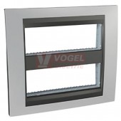 MGU49426238 Unica Top - Krycí rámeček 2x6 moduly, Cromo mat/Grafit