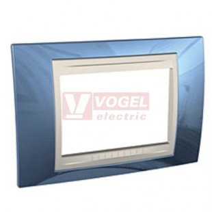MGU6103554 Unica Allegro - Krycí rámeček trojmodulový, Glacier/Marfil