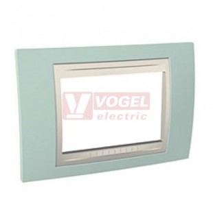MGU6103570 Unica Allegro - Krycí rámeček trojmodulový, Aqua/Marfil
