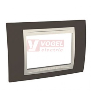 MGU6103571 Unica Allegro - Krycí rámeček trojmodulový, Cacao/Marfil