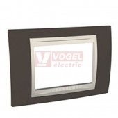 MGU6103571 Unica Allegro - Krycí rámeček trojmodulový, Cacao/Marfil