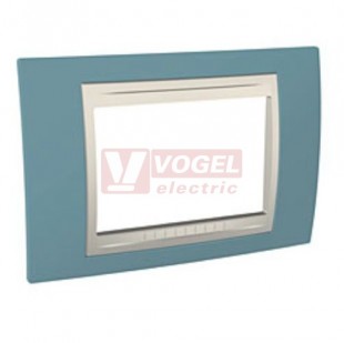 MGU6103573 Unica Allegro - Krycí rámeček trojmodulový, Manganese/Marfil