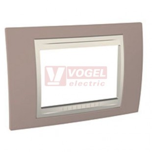 MGU6103574 Unica Allegro - Krycí rámeček trojmodulový, Mink/Marfil