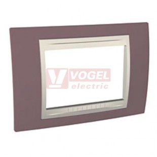 MGU6103576 Unica Allegro - Krycí rámeček trojmodulový, Mauve/Marfil