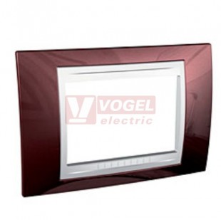 MGU6103851 Unica Allegro - Krycí rámeček trojmodulový, Teracota/Polar