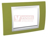 MGU6103866 Unica Allegro - Krycí rámeček trojmodulový, Pistacio/Polar