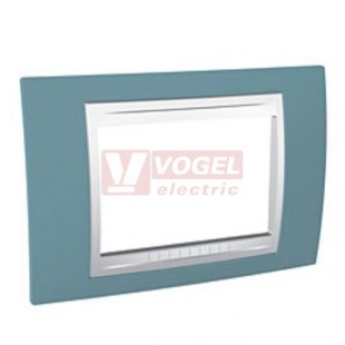 MGU6103873 Unica Allegro - Krycí rámeček trojmodulový, Manganese/Polar